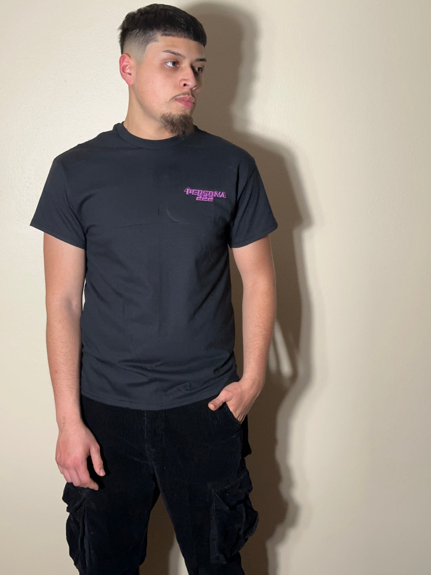 Persona 222 Purple on Black T-Shirt