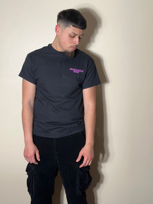 Persona 222 Purple on Black T-Shirt